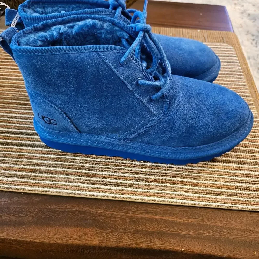 Ugg blue suede ankle boots